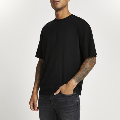 Download Black Short Sleeve Oversized T Shirt River Island