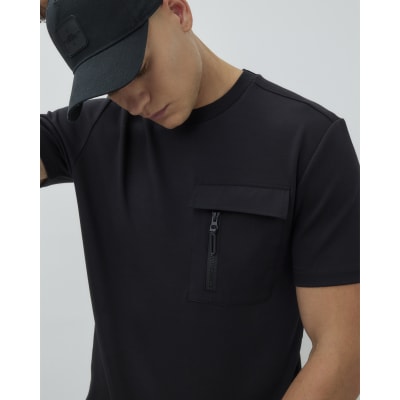 Black Short Sleeve Slim Fit Pocket T-shirt