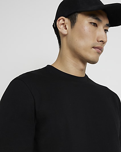Black short sleeve slim fit t-shirt
