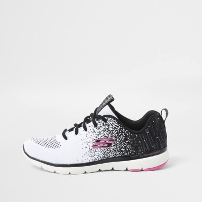 skechers ladies lace up trainers