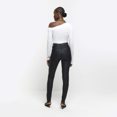 River Island bum sculpt leggings in black