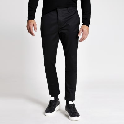 black skinny chino pants