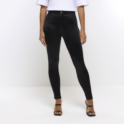 Black skinny disco trousers