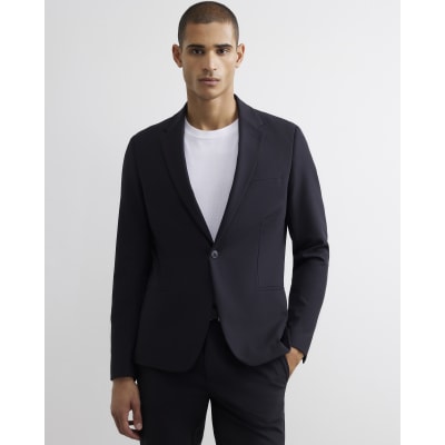 River Island Black Skinny Fit Comfort Stretch Suit Jacket
