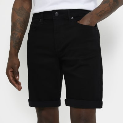 Mens denim shop shorts river island