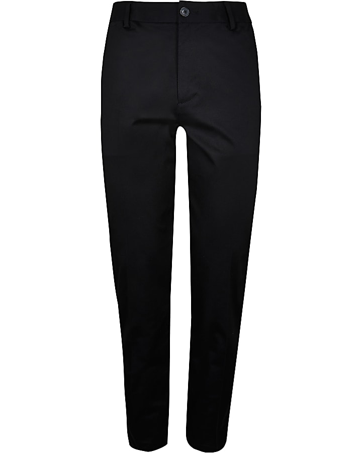 Black Skinny fit smart chino trousers