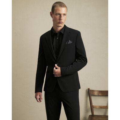 River Island Black Skinny Fit Stretch Suit Jacket