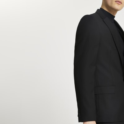 all black skinny suit