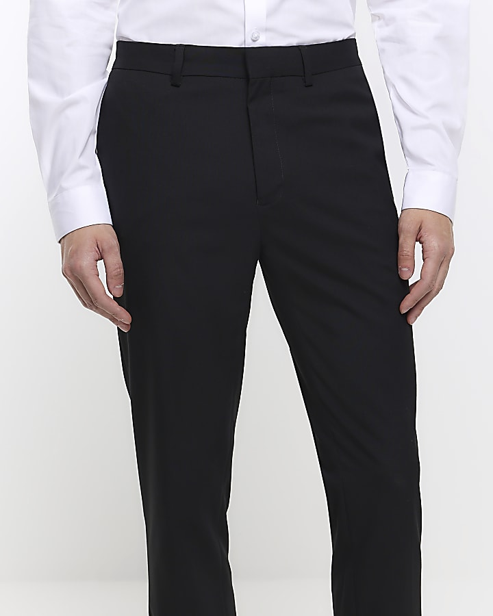 Black skinny fit suit trousers