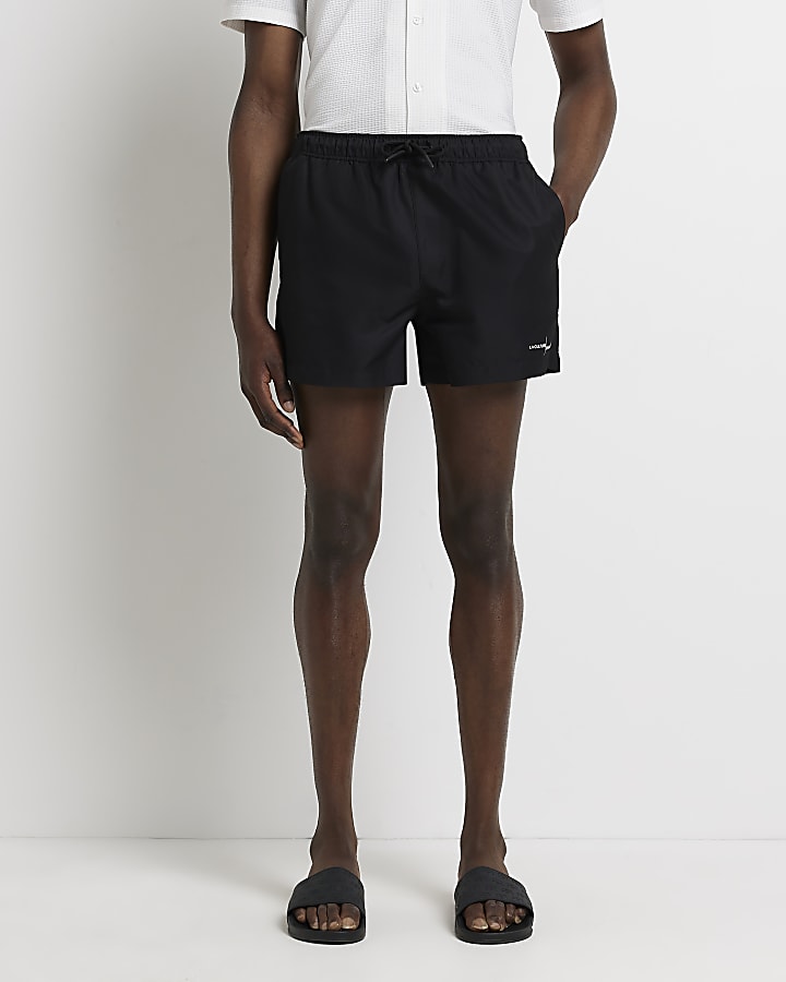 Black skinny fit swim shorts