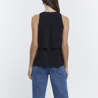 Black Sleeveless Cami Top