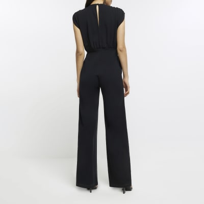 River island black store and white jumpsuit