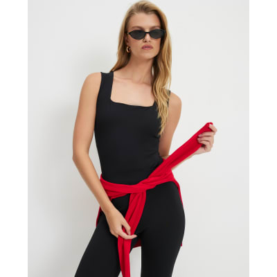 Sleeveless Square Neck Bodysuit