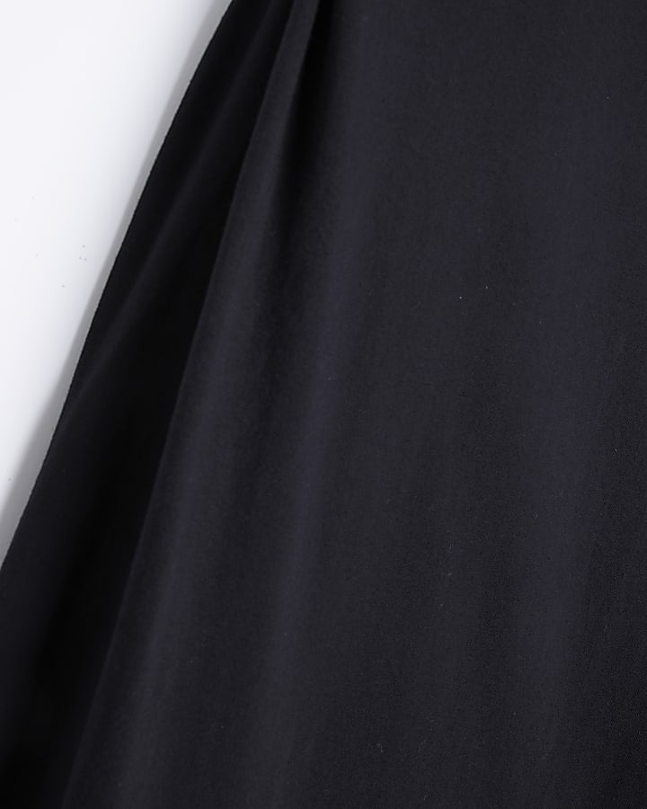 Black sleeveless t-shirt mini dress