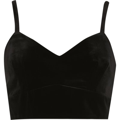 black bralette top