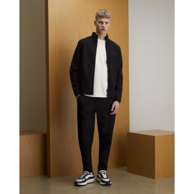 Black Slim Fit Athleisure Joggers