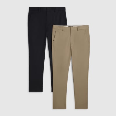 Black Slim Fit Chino Trousers 2 Pack