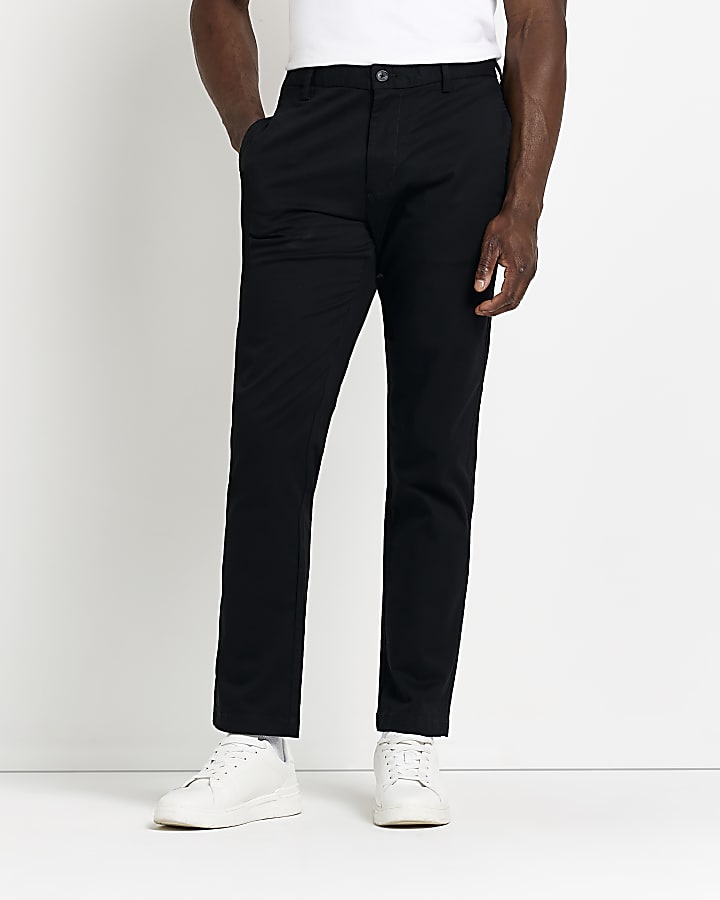 Black slim fit Chino trousers
