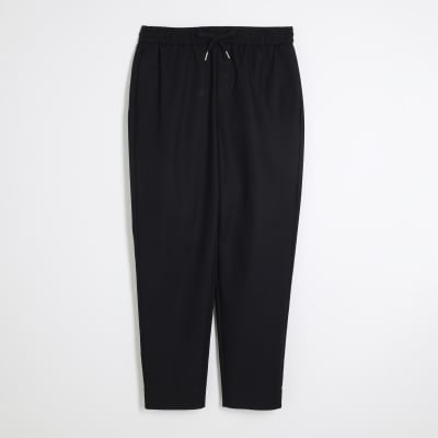 Black Slim Fit Elastic Chino Joggers River Island