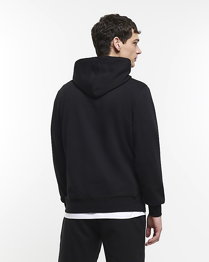 Black slim fit hoodie