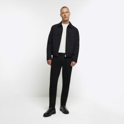 Black slim fit jeans River Island