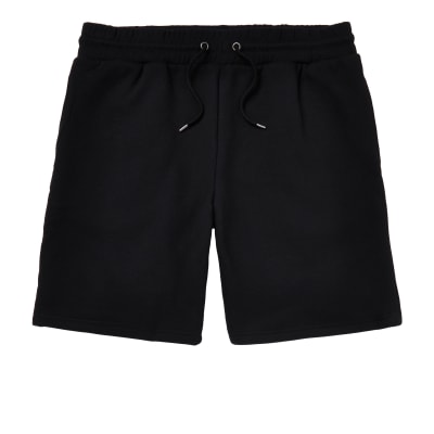 Black slim fit jersey shorts River Island