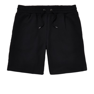 Black slim fit jersey shorts | River Island