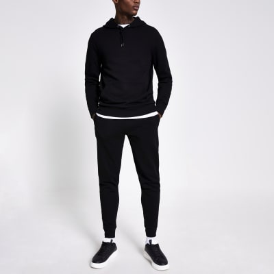 black slim fit joggers