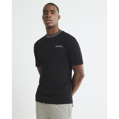 Black Slim Fit Les Amis Ringer T-Shirt