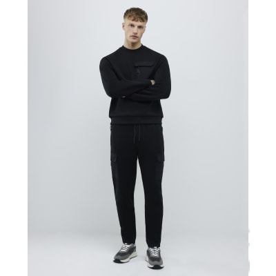Black Slim Fit Nylon Pocket Joggers