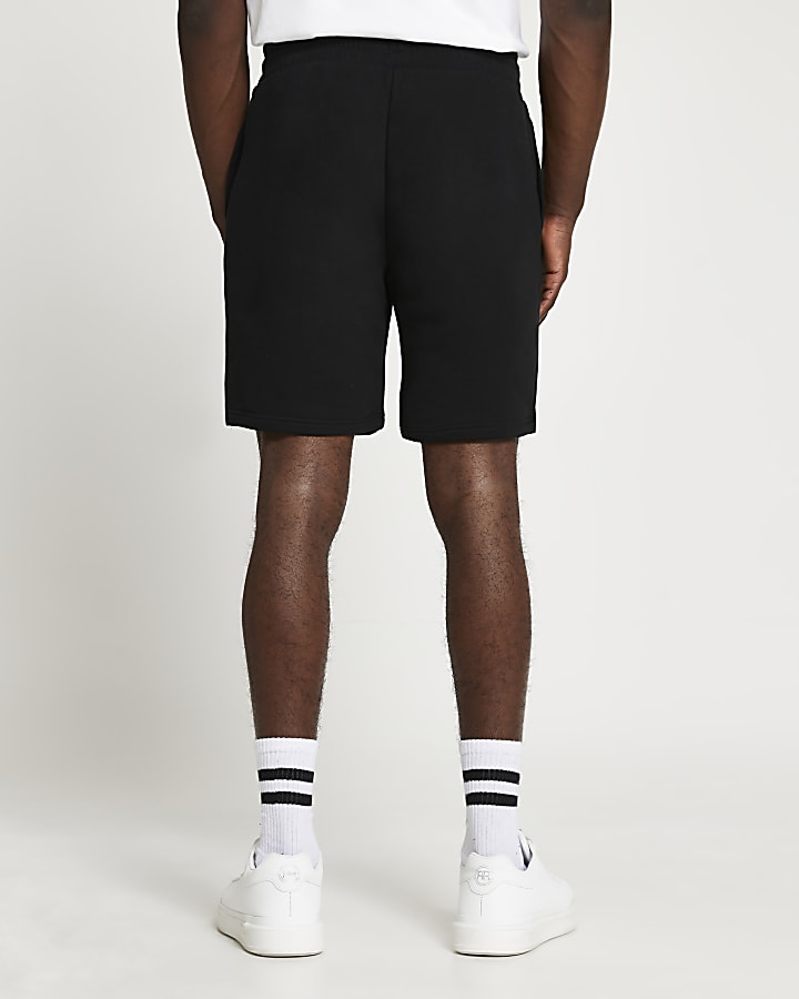 Black slim fit shorts