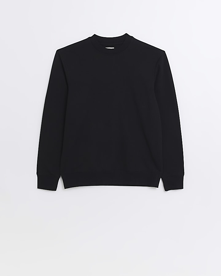 Black slim fit sweatshirt