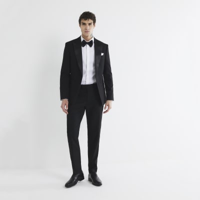 River island black tuxedo dress discount