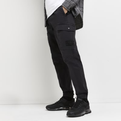black combat trousers mens