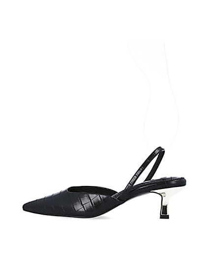 360 degree animation of product Black sling back court shoes frame-4