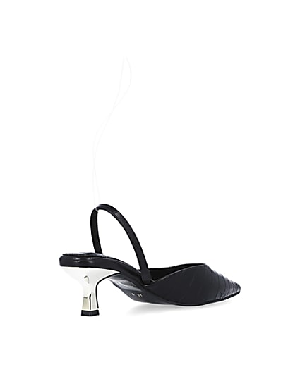 360 degree animation of product Black sling back court shoes frame-12