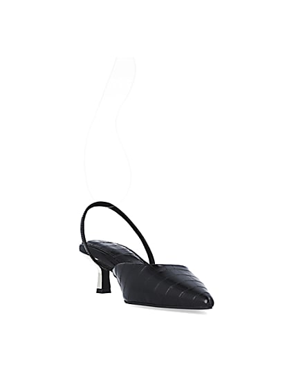 360 degree animation of product Black sling back court shoes frame-19
