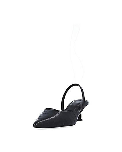 360 degree animation of product Black sling back court shoes frame-23