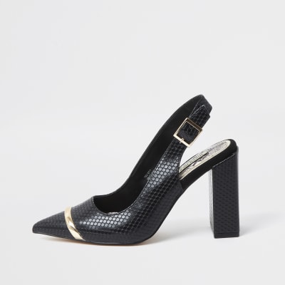 river island block heel shoes