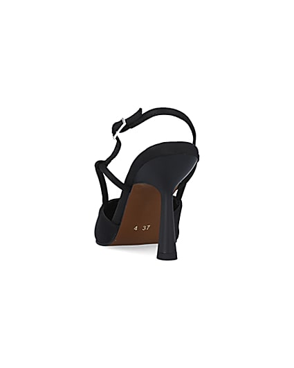 360 degree animation of product Black sling back heeled court shoes frame-8