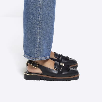 Black slingback hot sale loafers