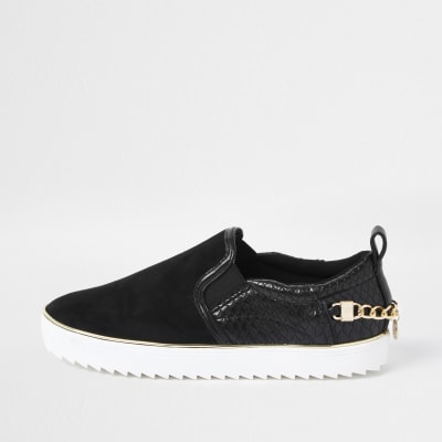 all black plimsolls womens