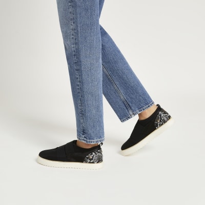 river island slip on trainers