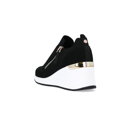 Womens slip on wedge 2024 sneakers