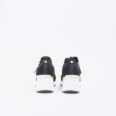 Black trainers store womens river island