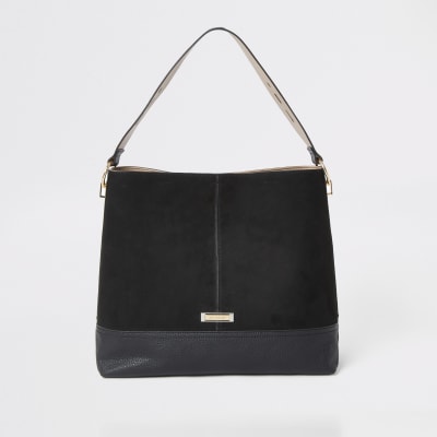 river island grey suede bag