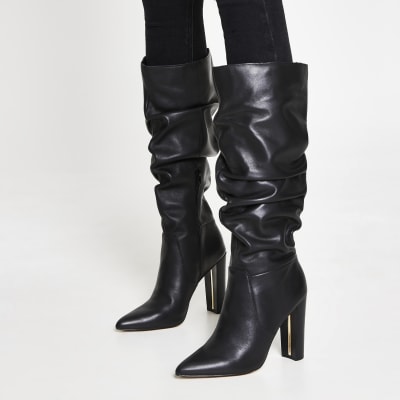 slouch boots leather