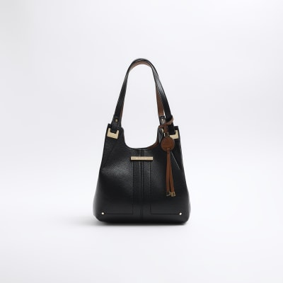 Black slouch small tote bag | River Island
