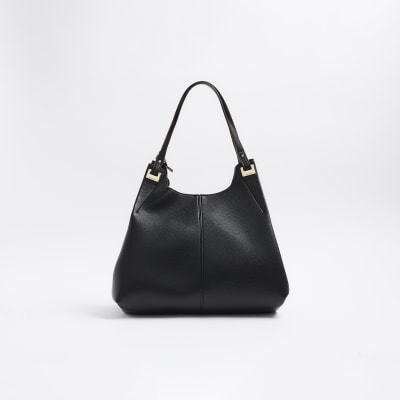 Black slouch tote bag