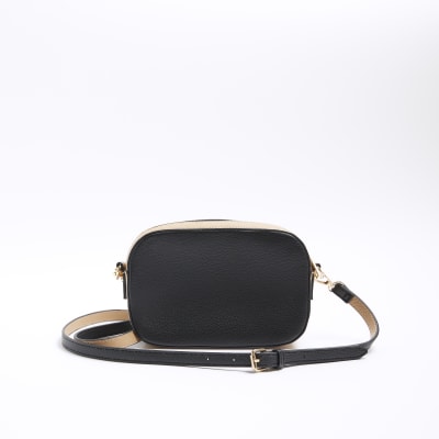 Black small cross body bag River Island